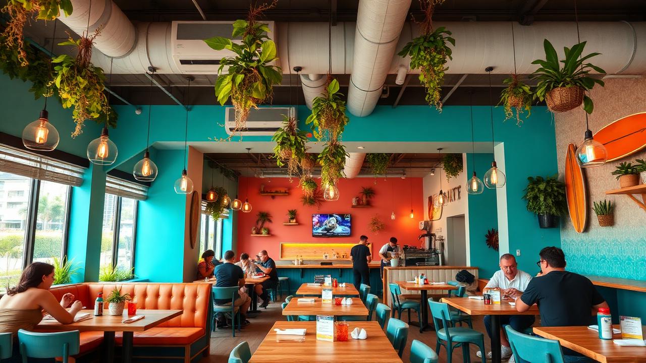 Interior do restaurante Poke Vibes